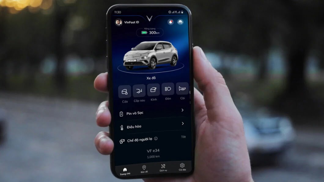 Vinfast VF e34 - Vinfast Biên Hòa - Vinfast Biên Hòa tính năng điều khiển bằng app xe ô tô điện vinfast VF e34